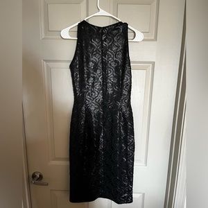 Carmen Marc Valvo Black Sequin Dress
